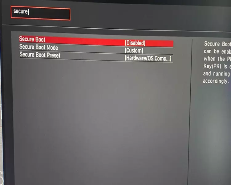 SECURE BOOT AMD
